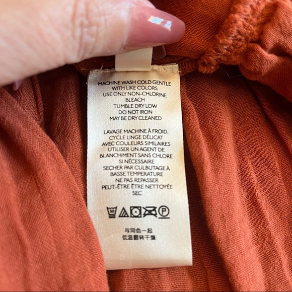 Free People Lyra Tiered Bed Jacket Burnt Orange Size Medium - Picture 10 of 12